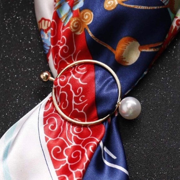 (3PCS $18) Simple classic round pearls Scarf ring. - Picture 9 of 13